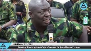 President Tinubu approves salary increase for armed forces