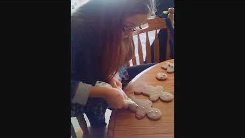 Kiddos Making Gingerbread Cookies
