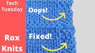 Adding a Missing Garter Stitch Ridge into a Finished Project // Technique Tuesday
