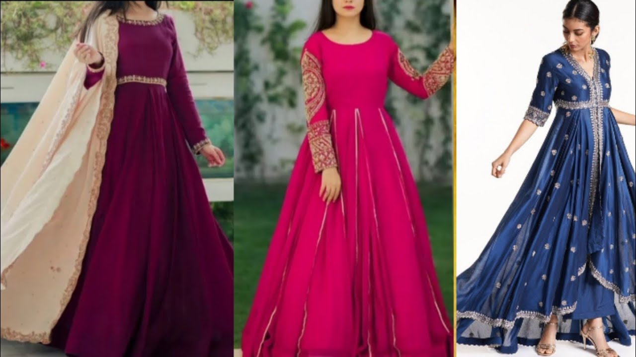 simple long frocks designs