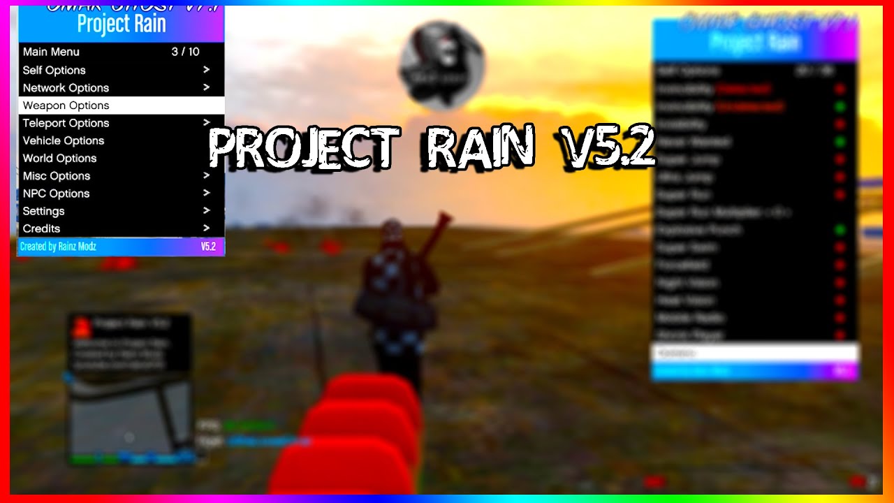 PS3 - [GTA V] Project Rain V5.0 Mod Menu [HEN-DEX-CEX]