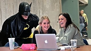 Batman Pranks At College.. (BANNED FOR LIFE)