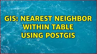 GIS: nearest neighbor within table using PostGIS
