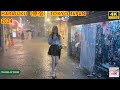 4k hdr japan travel 2024 | Heavy Rain Walk in Harajuku(原宿)Tokyo | Relaxing Natural City ambience