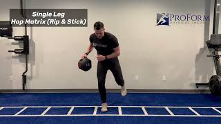 Single Leg Hop Matrix Rip & Stick