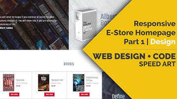 Web Design + Code | Speed Art | Responsive E- Store Website Part1 - Design