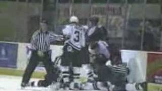 ECHL Louisiana Icegators vs Tallahassee Tigersharks Bench Clearing Hockey Brawl Fight