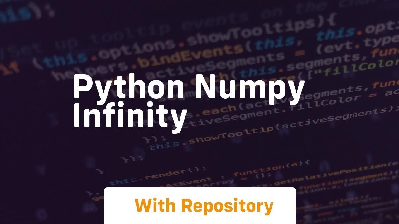 python numpy infinity - YouTube
