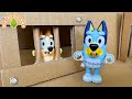 Bluey Escape From Cardboard Prison Pretend Play With Bluey Toys
