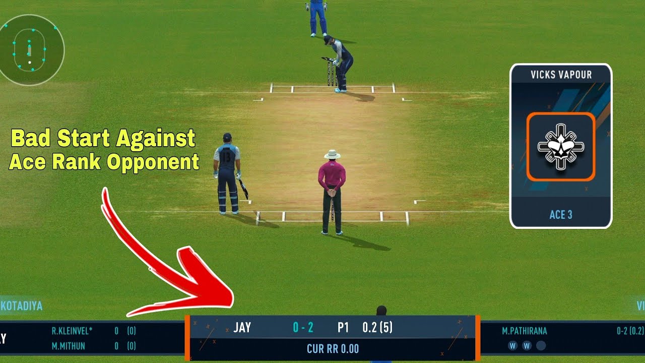 Last Over Thriller Match With Ace Rank Opponent | Real Cricket 24 - YouTube