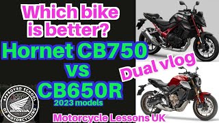 Which motorcycle is better? Honda CB750 Hornet vs CB650R Comparison Review