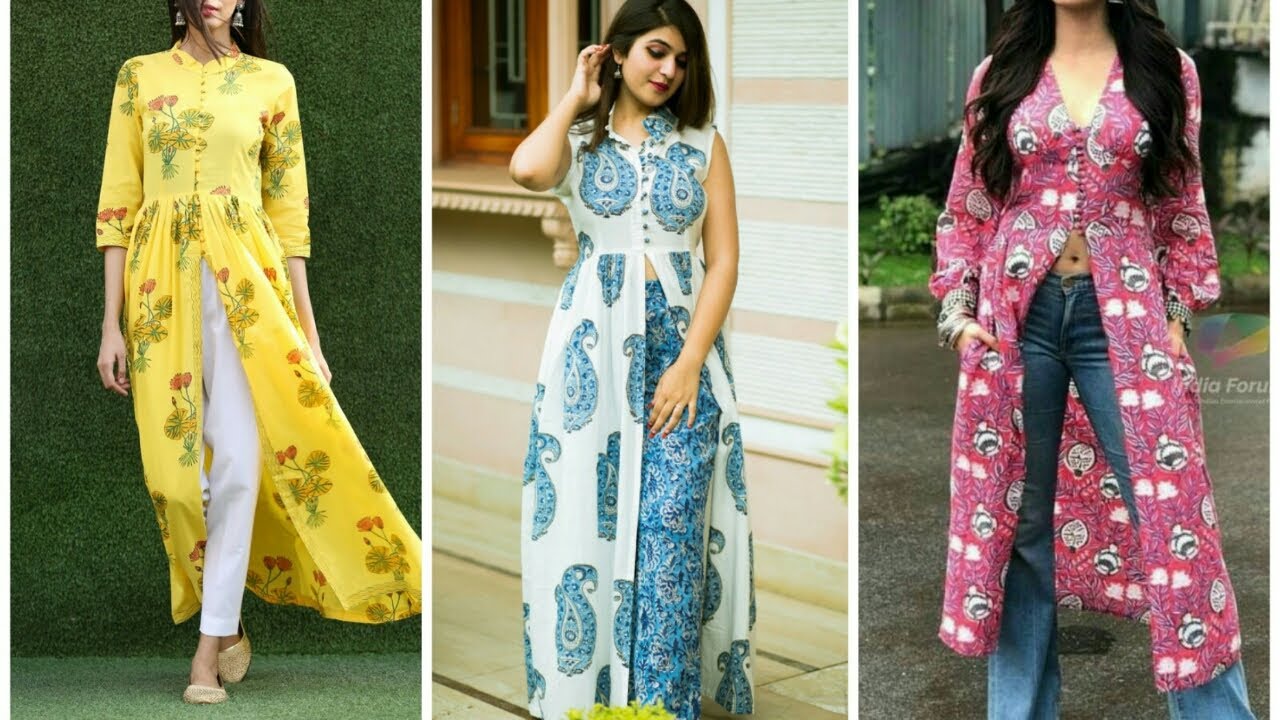 Front slit kurti designs/slit kurti images/simple front slit kurti designs