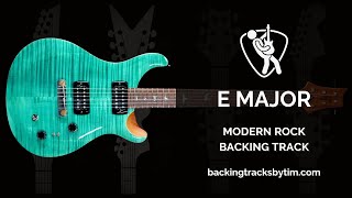 Modern Rock Backing Track for Guitar in E Major / C# Minor | 100 BPM