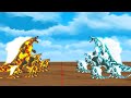 Evolution of GODZILLA EARTH FIRE vs Evolution of GODZILLA EARTH ICE [2023]Godzilla Animation Cartoon