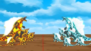 Evolution of GODZILLA EARTH FIRE vs Evolution of GODZILLA EARTH ICE [2023]Godzilla Animation Cartoon