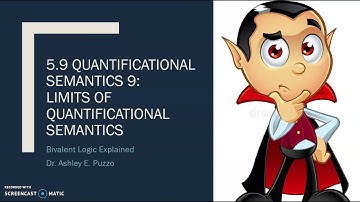 5.9a Quantificational Semantics 9: Limits of Quantificational Semantics