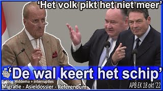 Theo Hiddema 'Eindeloze ongecontroleerde instroom, het volk pikt het niet meer' - Eerste Kamer APB22