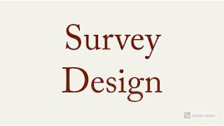 Survey Design Research