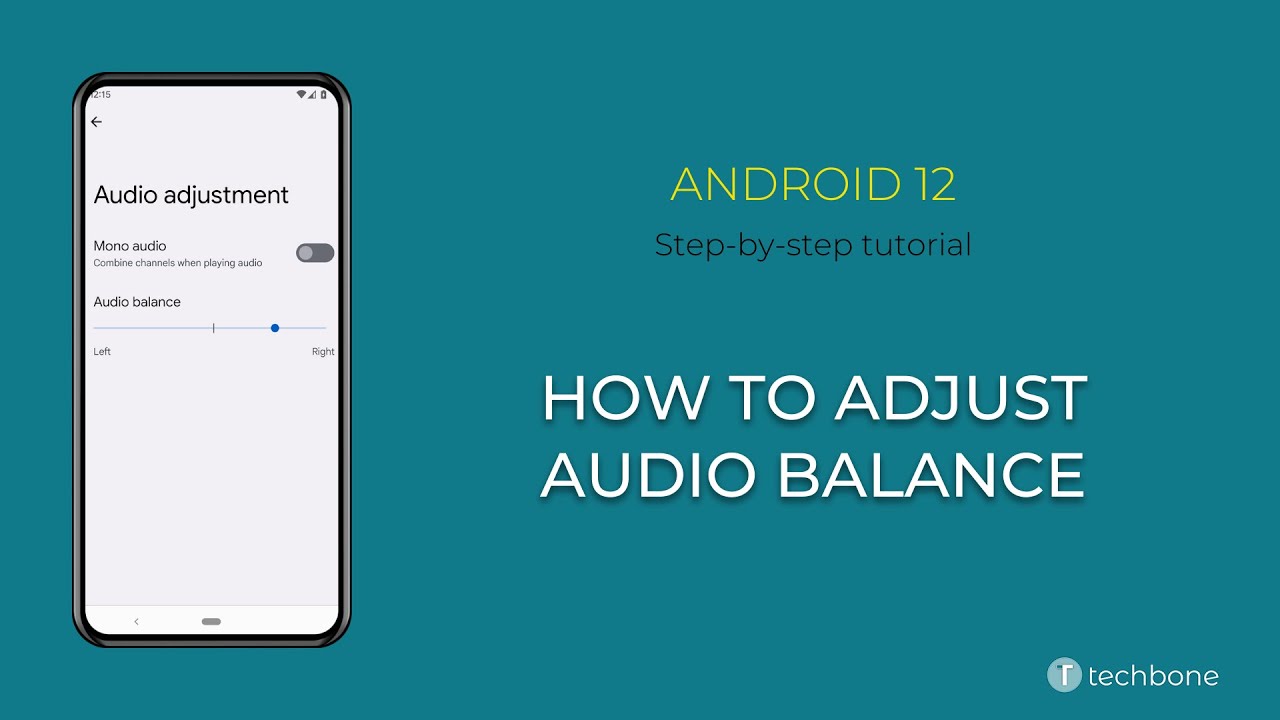 How to Adjust Audio balance [Android 12] YouTube
