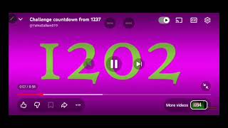 Challenge Countdown from 1250