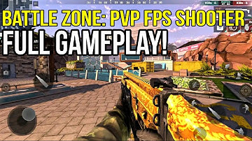 BattleZone PvP FPS Shooter - Gameplay (Andriod, iOS)