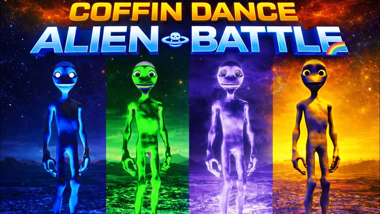 Coffin Dance Alien Battle 👽🔥 | 4 Color Aliens Dance Meme - YouTube