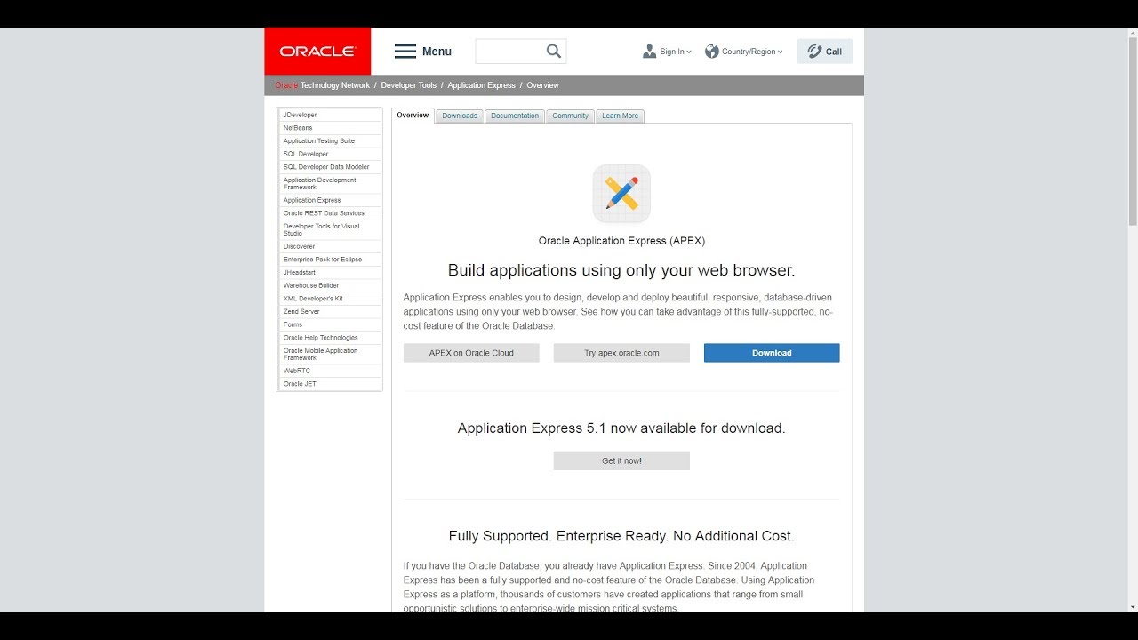 Oracle Database 11g Express Edition Part 2 Getting Started With Oracle Application Express Youtube
