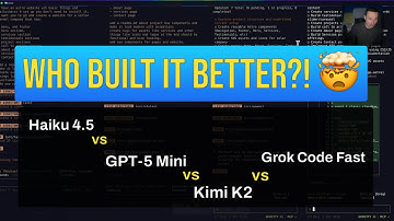 Building a Website Battle: GPT-5 Mini vs Haiku 4.5 vs Kimi K2 vs Grok!