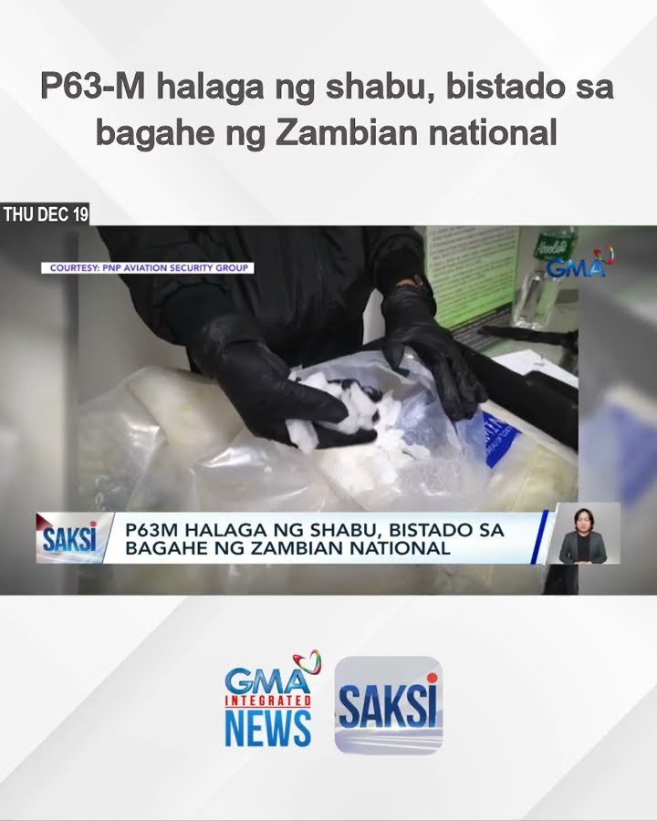 P63-M halaga ng shabu, bistado sa bagahe ng Zambian national | Saksi