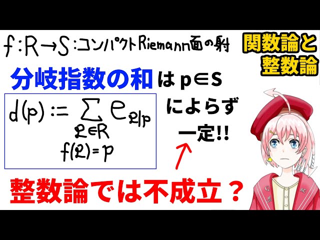 Function theory and number theory] Is the sum of branching