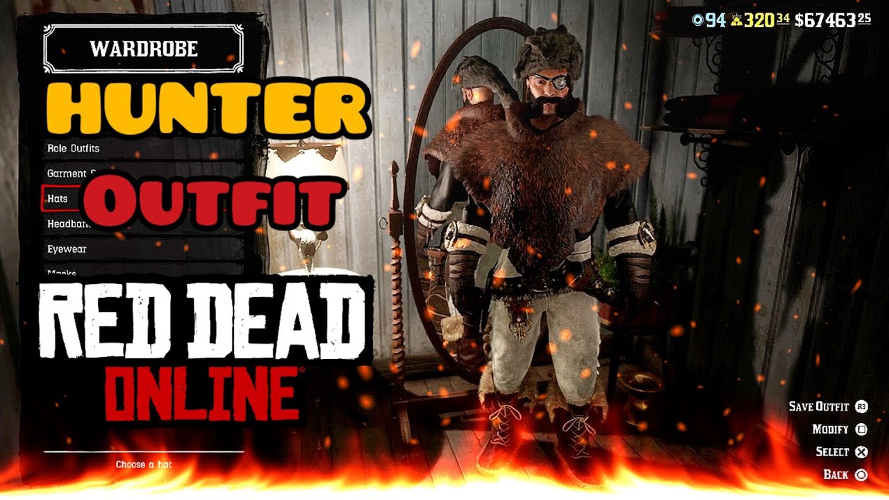 RED DEAD ONLINE Cold 🥶 Hunter outfit - YouTube