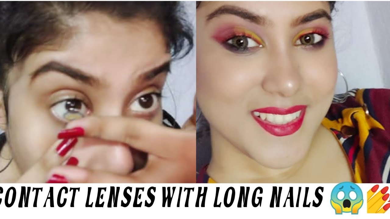 HOW TO APPLY CONTACT LENSES FOR BEGINNERS 😍 ️ BENGALI Sharmistha