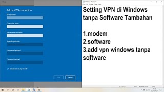 Setting #VPN di windows tanpa software tambahan screenshot 2