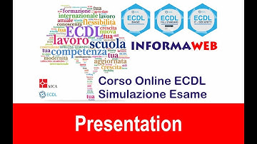 Simulazioni Esami ICDL Presentation PowerPoint - Certificazione Internazionale Alfabetiz. Digitale