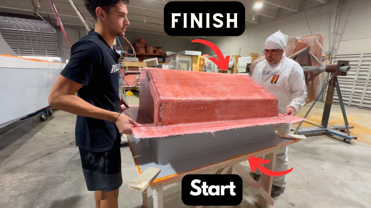 Boat Lamination Process from Start to Finish - YouTube
