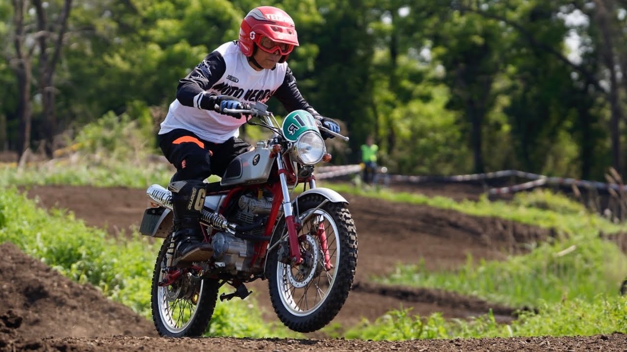 CR110 Cub racing 幻のカブが65年ぶりにチキチキVMX 猛レースで再現… - YouTube