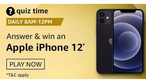 Amazon Quiz Answers Today | Win Apple IPhone 12 | 29 November 2020
