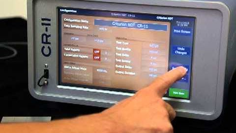 Criterion NDT CR-11, Test Configuration Setup