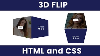 How To Make 3D Flip Effect In HTML and CSS | Create Flip Card In HTML CSS Step by Step