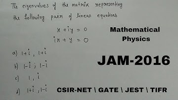 JAM 2016 Matrix Question | POTENTIAL G