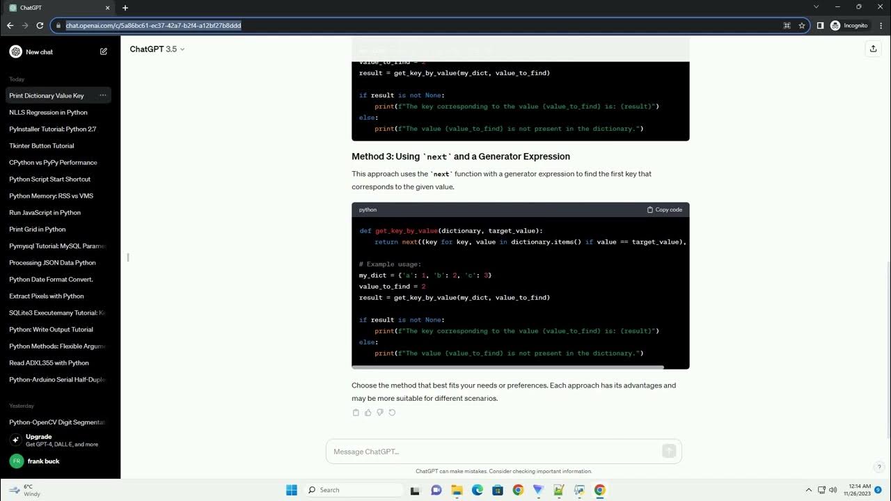how-do-i-print-the-correspond-key-of-a-value-of-dictionary-in-python