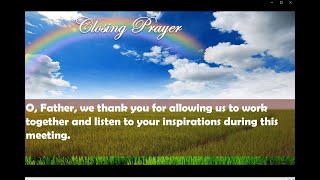 Closing Prayer with a voice over