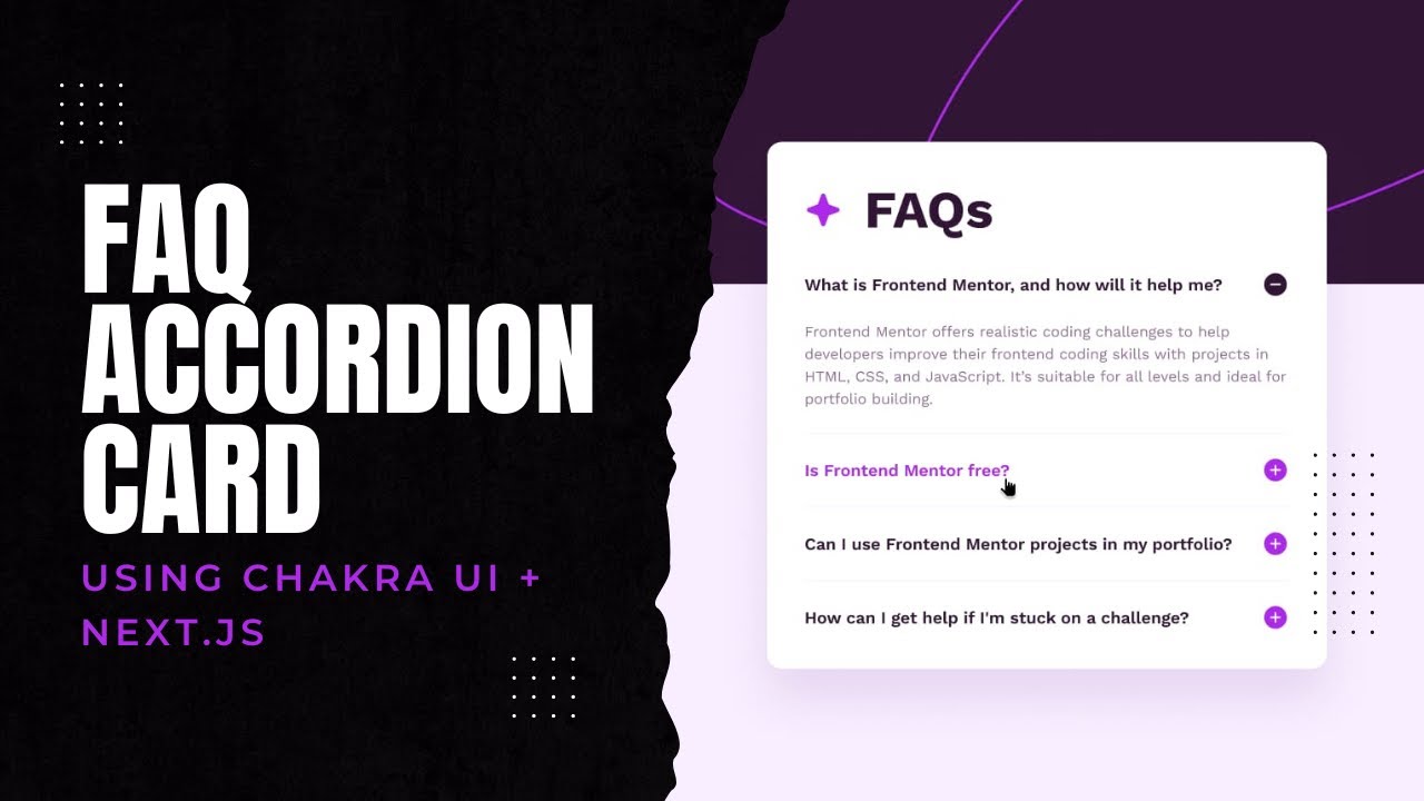 FAQs Accordion | Frontend Mentor Challenge | Hindi