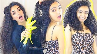 MY SISTERS CURLY HAIR ROUTINE - EASY BOUNCY CURLS!