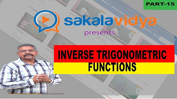 Inverse Trigonometric Functions Part - 15