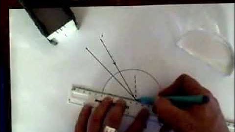 Refraction in semicircular glass block