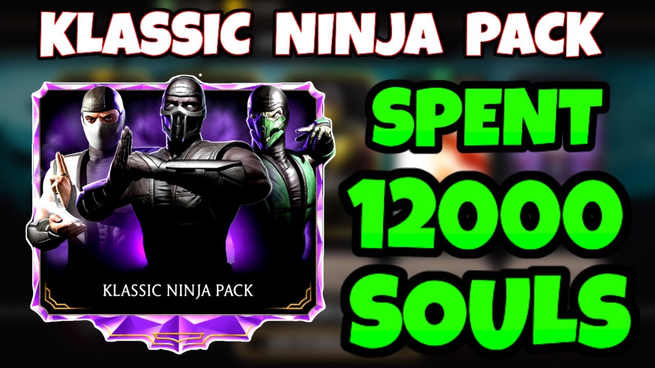 MK Mobile. Klassic Ninja Pack Huge Opening. I Spend 12000 Souls.
