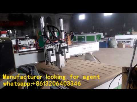 Jinan Multi Spindles Cnc Router For Wood Kitchen Cabinet Door