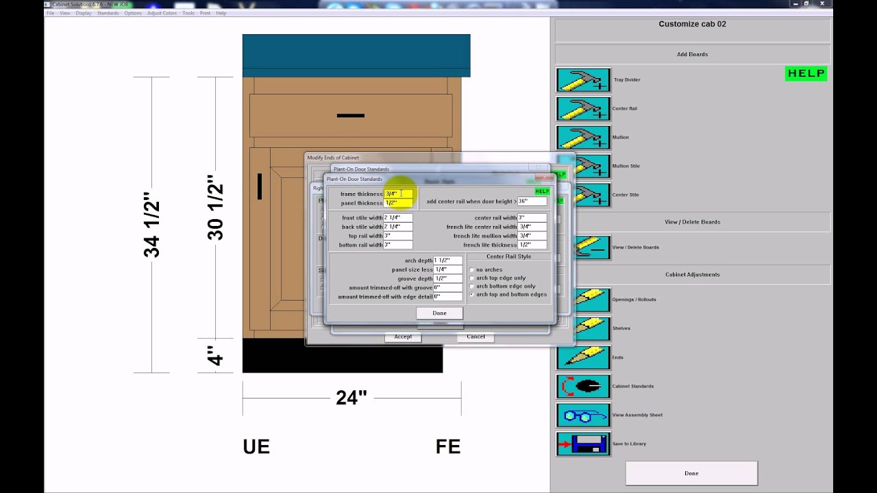 End Panel Settings In Cabinet Solutions Youtube