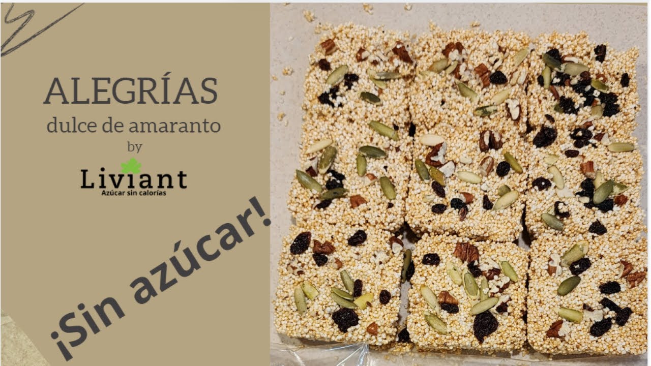 Cómo hacer ALEGRÍAS de amaranto😋apto para diabéticos, excelente snack, muy sano, sin azúcar.😋